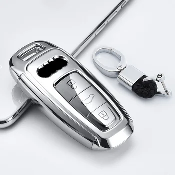 Vroče Prodajo PC+TPU Avto Ključ Kritje velja Za Audi Nova A6L A7 A8L Auto Smart Remote Key Zaščitnik sponke lupini Spremembe Dodatki