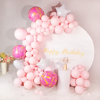 Vroče prodajo roza balon verige kombinacija rojstni dan, poroko soba dekoracijo nastavite balon dekoracijo stranka dobave