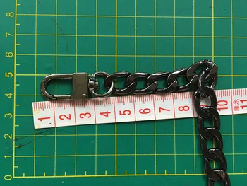 Vroče Prodati 1.2 Meter 17 mm*12 mm Kovinske verige z 2 trnkov aluminija verige Gunmetal Črno ogrlico pasu verige pribor za oblačila