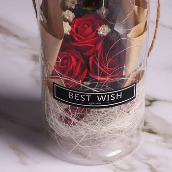 VROČE valentinovo Darilo Aromaterapija Milo Rose LED Milo Cvet Plastenk Okraski za Božična Darila za Ženske, Darilo