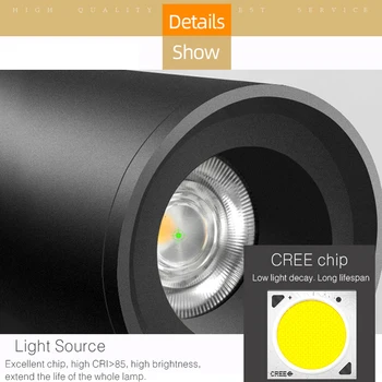 Vrtljiv 360 LED Downlight Zložljive Površinsko Nameščena Downlight 220V Dnevna Soba Dekorativni Strop Spot LED Luči 7W 12W 18W