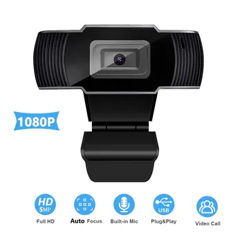 Webcam 1080p Računalnik, Kamero USB 4k Spletna Kamera 60fps Z Mikrofonom Polni 1080p HD Webcam Za Prenosni RAČUNALNIK веб камера 720P 6 Vrsta