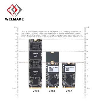 WELMADE SSD M2 128gb 256gb 512gb 1tb 2tb M. 2 SSD sata NGFF 2280 notranji trdi disk za Prenosnik trdi disk 128gb