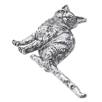 WEVENI Zlitine Prekrita Antique Silver Elegantno Mucek Mačka Broške Nožice Lepe Živali Nakit Za Lady Ženske Dekle Stranka Smešno Darilo