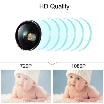 Wifi Baby Monitor S Kamero 1080P dvosmerni Audio Jok Budilka Night Vision Auto Tracking Otroška Spalna Spremljanje Otroka Telefon Varuška