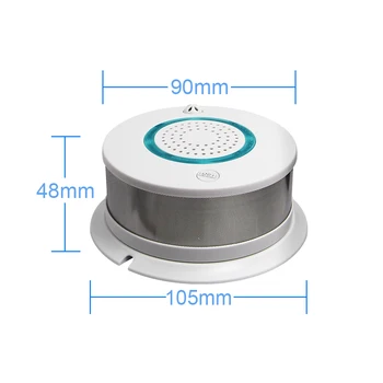 WiFi Dima+Toplotni Detektor Neodvisni Alarm Wireless Protipožarna Zaščita, Dim Senzor Home Varnost Protipožarna Oprema Smart APP Nadzor