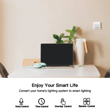 WiFi Smart Svetlobe Vtičnico Stensko Stikalo Potisnite Gumb Smart Življenje Tuya Brezžični Daljinski upravljalnik Delo z Alexa googlova Domača stran DE EU UK ZN