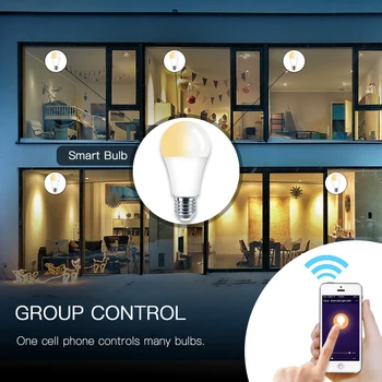 WiFi Smart Žarnice LED Žarnica 7W Mehko Belo Poletni Smart Life/Tuya Daljinski upravljalnik Deluje z Alexa Echo googlova Domača stran E26 E27