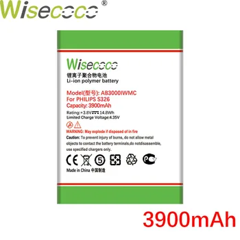 WISECOCO 3900mAh AB3000IWMC Baterija Za Philips XENIUM S326 CTS326 mobilni telefon, ki je Na Zalogi +Številko za Sledenje