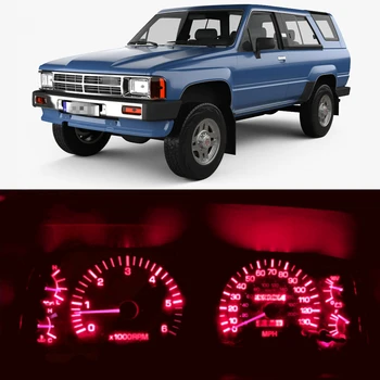 WLJH Super Svetla 12V armaturne Plošče Gruče Gauge merilnik Hitrosti Gruče Sijalka LED Luči Kompleti za Toyota 4Runner 1984 - 2002