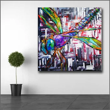 Wlong Umetnosti Tiskanje Pop Olje Slikarsko Platno Dragonfly Wall Art , Stenske Slike za Dnevna soba, Spalnica, Pisarna Brez Okvirja