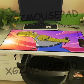 XGZ Anime Velikosti Mouse Pad Lock Risanka Moda Pevka Laptop PC Tabela Mat Simpson Družino Vesel, Da Igrajo Gume Non-slip