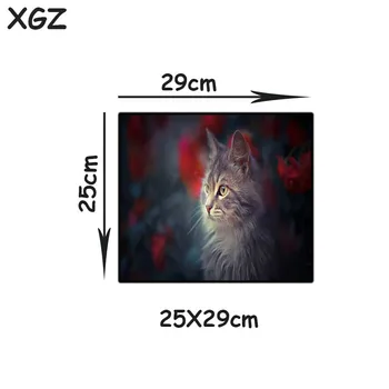 XGZ po Meri Žival Mačka Velike Mouse Pad Black Zaklepanje Robu Domačega Računalnika Tipkovnice Desk Tabela Mat Hitrost Moda Železnica Non-Slip Xxl