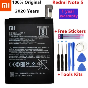 Xiao Mi BN45 Telefon Baterija Za Xiaomi Redmi Opomba 5 Note5 Original Mobilnega Telefona, Baterije Brezplačnih Orodij+Nalepke