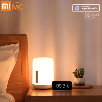 Xiaomi Mijia Night Light 2 Smart Table LED Svetilko ob Postelji Pisane 400 Lumnov Bluetooth, WiFi Touch Kontrole za Apple HomeKit Siri
