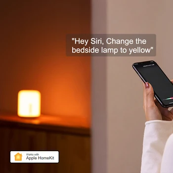 Xiaomi Mijia Night Light 2 Smart Table LED Svetilko ob Postelji Pisane 400 Lumnov Bluetooth, WiFi Touch Kontrole za Apple HomeKit Siri