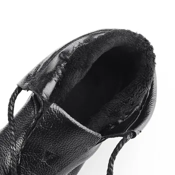 Xiuteng 2020 Pravega Usnja Ženske Škornji Ravno Škorenjčki Mehko Cowhide Ženske Čevlje Sprednji Zip Gleženj Škornji zapatos mujer Velikosti