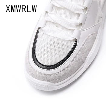 XMWRLW Pravega Usnja Priložnostne Poletne Sandale Za Ženske v Visokih Petah Čevlji 2020 Poletje Bele Dame Čevlji Ženske Sandali za Prosti čas