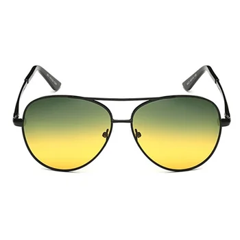 XojoX Moških Polarizirana sončna Očala Dan Night Vision Vožnjo sončna očala Proti Bleščanju Očala Rumena Zelena Leča Retro Očala