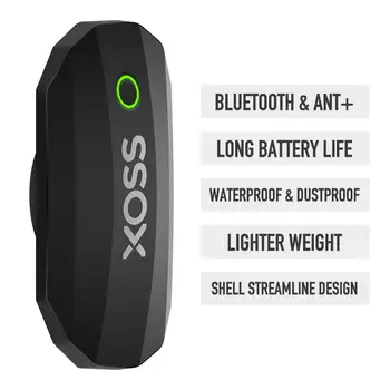XOSS Senzor Srčnega utripa, Spremljanje Prsih Trak Bluetooth ANT+ za Brezžični Zdravje, Fitnes Smart Kolesarski Senzor