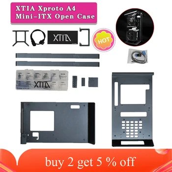 XTIA Xproto A4 Mini-ITX Odprite Ohišje Mini Stolp Primeru Temno Siva Računalnik Primeru
