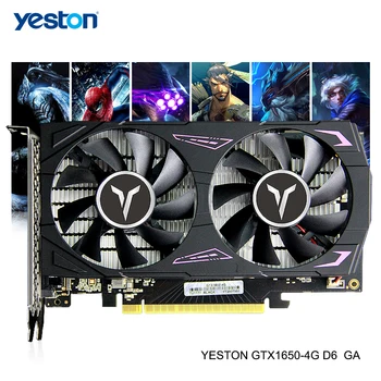 Yeston GeForce GTX 1650 GPU 4GB GDDR6 128 bit Gaming Namizni računalnik PC Video Grafične Kartice podpirajo DVI-D/HDMI je združljiv/DP
