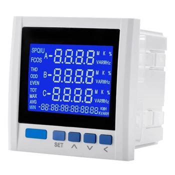YG889E-9SY trifazni Multifunkcijski LCD Digitalni Volt Amp Moči Meter Energije Akumulacije RS-485 Omrežja Tabela