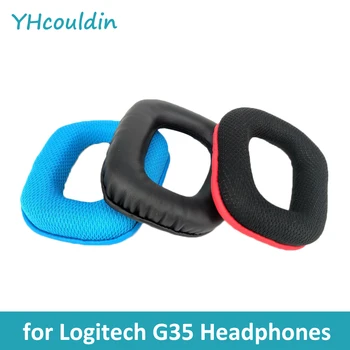 YHcouldin Blazinic, ki je Primerna za Logitech G35 Slušalke Mehkega Usnja Uho Blazine Dihanje Očesa Tkanine, Zamenjava Earpads