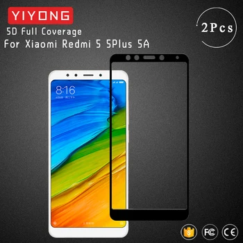 YIYONG 5D Polno Kritje Stekla Za Xiaomi Redmi 5 Plus Kaljeno Steklo Redmi 5A Screen Protector Film Xiomi Redmi5 Plus Globalni Stekla