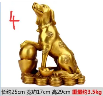 YM 324 izberite Slog baker Srečen dvanajst Nebesno Srečo, baker pes Gospodinjski Feng shui Dekoracijo