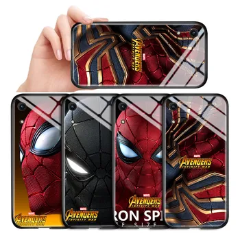 Za Huawei Honor 9 lite 9X Pro 9i Primeru Marvel Maščevalec Superheroj Spiderman Mehko Rob Primeru Sijajni Kaljenega Stekla Nazaj Kritje Ohišje