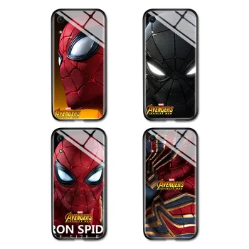 Za Huawei Honor 9 lite 9X Pro 9i Primeru Marvel Maščevalec Superheroj Spiderman Mehko Rob Primeru Sijajni Kaljenega Stekla Nazaj Kritje Ohišje