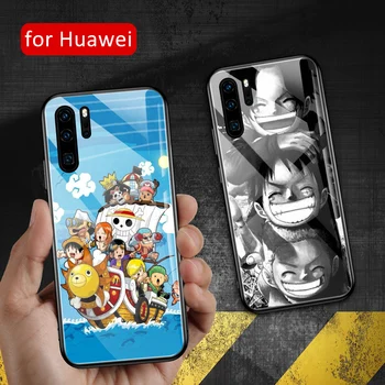 Za huawei p smart 2019 primeru anime stekla nazaj primeru za Huawei P9 P10 Plus P20 P30 Pro lite P smart 2019 DIY enem kosu primeru