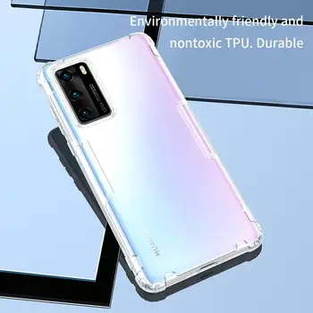 Za Huawei P40 P30 P20 Pro Primeru Nillkin Mehko TPU 0,6 mm Ultra-Tanek Telefon Primeru za Huawei P40 P30 P20 Pro Lite Silikonski Pokrov Primeru