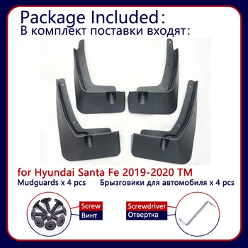 Za Hyundai Santa Fe 2019~2020 TM Mudflaps Blato Zavihki Zavihek Splash Varovala Blatniki Avto Auto Tovornjaki Limuzina Kolo Fender Spredaj Zadaj