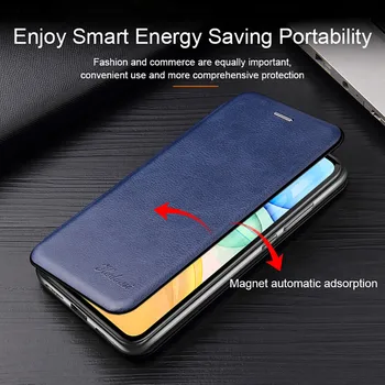 Za iPhone 12 Mini Usnja Flip Case For i Telefona 12 11 Pro XS Max XR X SE 2020 6 7 8 Plus Primerih Magnetno Stojalo za Knjige Coque Capas