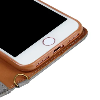 Za iPhone 8 Primeru Letnik Usnja & Silikona, Denarnice Kritje Za iPhone 8 Plus Primeru Imetnik Kartice Flip Telefon Coque Za iPhone 8