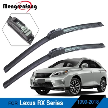 Za Lexus RX RX300 RX330 RX350 RX400h RX450h 1999-2018 Avto Sprednji strani vetrobranskega stekla Mehke Gume Metlice Brisalcev J Hook & Pritisni Gumb z Orožjem