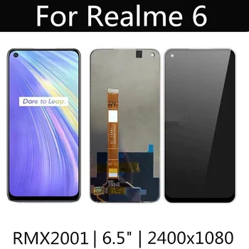 Za Realme 6 LCD-Zaslon, Zaslon na Dotik, Računalnike Skupščine Zamenjava Za NASPROTNEGA Realme6 RMX2001 6.5