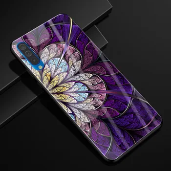 Za Samsung Galaxy A50 Primeru A50S PC Plastika Steklo Telefon Primeru Črno TPU Odbijača Pokrovček za Samsung Galaxy A50S A50 A51 2019 Pokrov