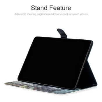 Za Samsung Galaxy Tab S6 10.5 palčni SM-T860 SM-T865 2019 Tiskanja PU Usnja Flip Stojalo Primeru Magnetni Tablet Pokrov Z Režo za Kartico