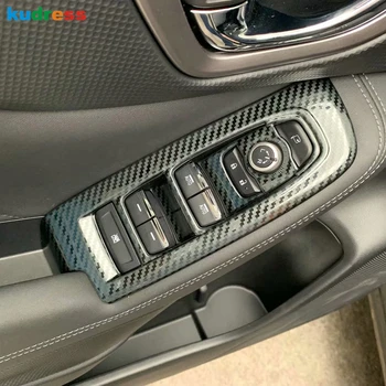Za Subaru Gozdar SK 2019 2020 Ogljikovih Vlaken Notranje Window Lifter Nadzor Stikalo za Zaščito Armrest Plošča Trim Avto Styling