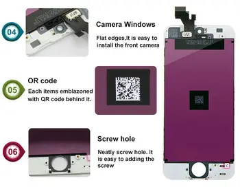 Za Vse iPhone 5/5S/SE/6/6S/7/8/6 Plus/6S Plus/7 Plus Zaslon Zamenjava Nova Bela Plošča LCD-Zaslon na Dotik vključno Brezplačna Orodja