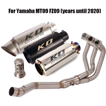 Za Yamaha MT-09 FZ09 Celoten Izpušni Sistem, motorno kolo, Spredaj Glava Cevi Glušnika Pobeg Rep Cev DB Killer Zdrsne Na Spremenjen