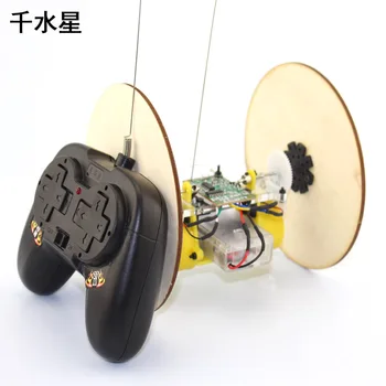 Zabavno daljinski upravljalnik dve wheeler maker prostor diy komplet za domače avto material, znanstvene eksperimentalni model robota