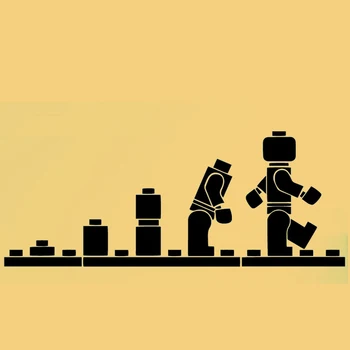 Zabavno Razvoj Robot Pacman Pvc Stene Decals je Doma Dekor Za Otroke Sobe Stenske Nalepke Nepremočljiva Ozadje LW358