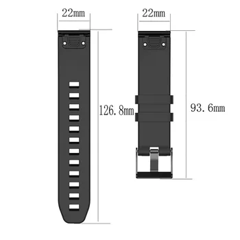 Zamenjava 22 mm Šport Silikonski Trak Watch Band za Garmin Fenix 5 5 Plus/quatix5/ quatix 5 sapphire Hitro Sprostitev Manžeta
