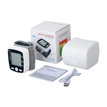 Zapestje Sphygmomanometer Krvi Presure Monitor Srčnega utripa Utrip Prenosni Tonometer Samodejno BP Lisice Merilnik Krvnega Tlaka