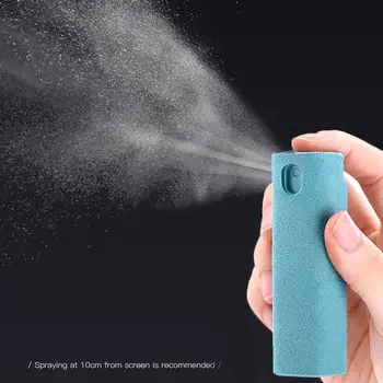 Zaslon Cleaner Spray Steklenico in Obrišite s Krpo, 2 v 1 Prenosni Telefon Čiščenje Kompleta Zaslon Računalnika Čiščenje Stekla Tekočina
