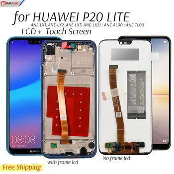 Zaslon Za Huawei P20 P 20 Lite ANE-LX3,LX1/Nova 3e Lcd-Zaslon, Zaslon na Dotik, Računalnike Zamenjava Preizkušen Telefon LCD Zaslon